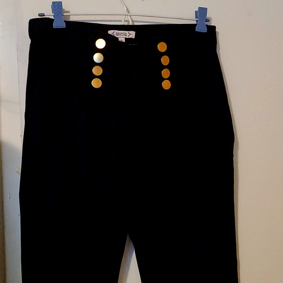 Nanette Lepore Pants - Nanette lepore pants  sailor style- brand new black wth gold buttons